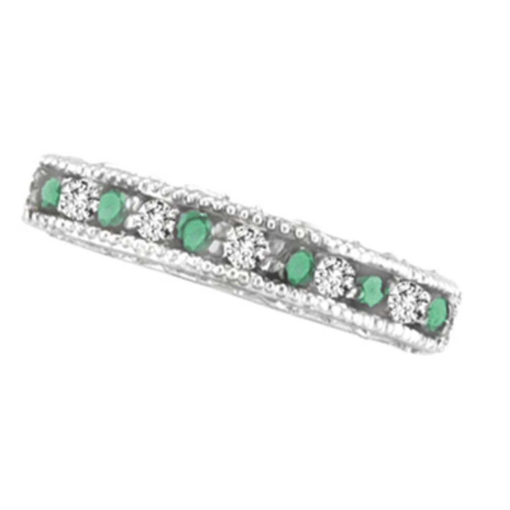 0.3 Carat Natural Diamond and Emerald Cut Ring 14K